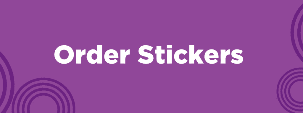 Order Stickers, Landing Page