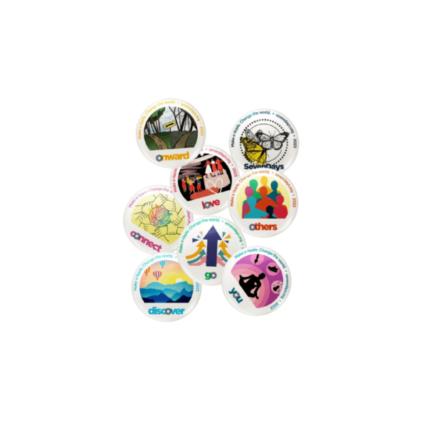 Free school resources, buttons Past